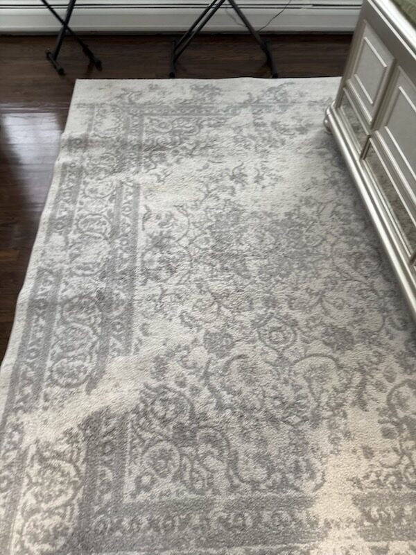 Modern area rug, cleaned